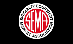 SEMA Specialty Equipment Market Association logo in red and black